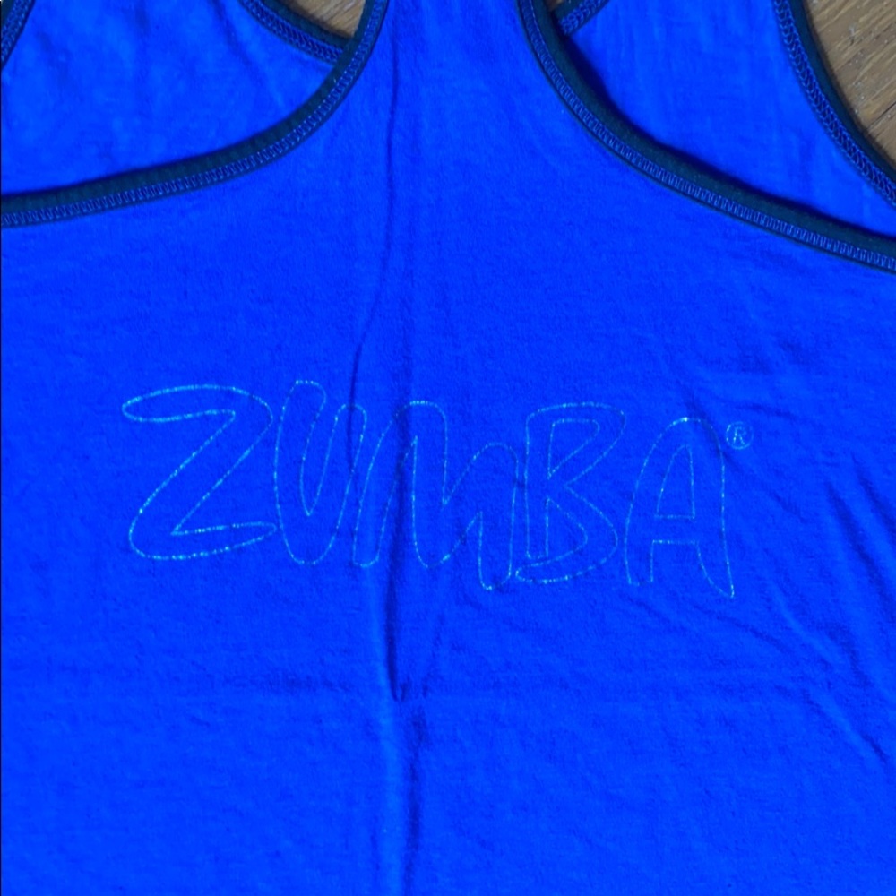 Zumba Blue Racer Back Top - Picture 9 of 11
